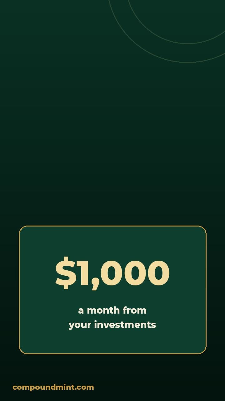How much to invest to make $1,000 a month?: chart
